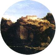 Adam Elsheimer, Haus auf dem Berge, Tondo